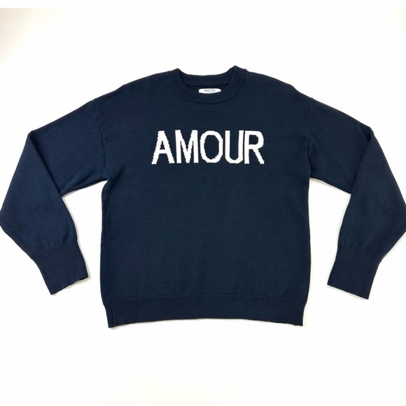 Smash + Tess Sweaters - Smash and Tess Amour Navy Crew Neck Sweater Size M/L